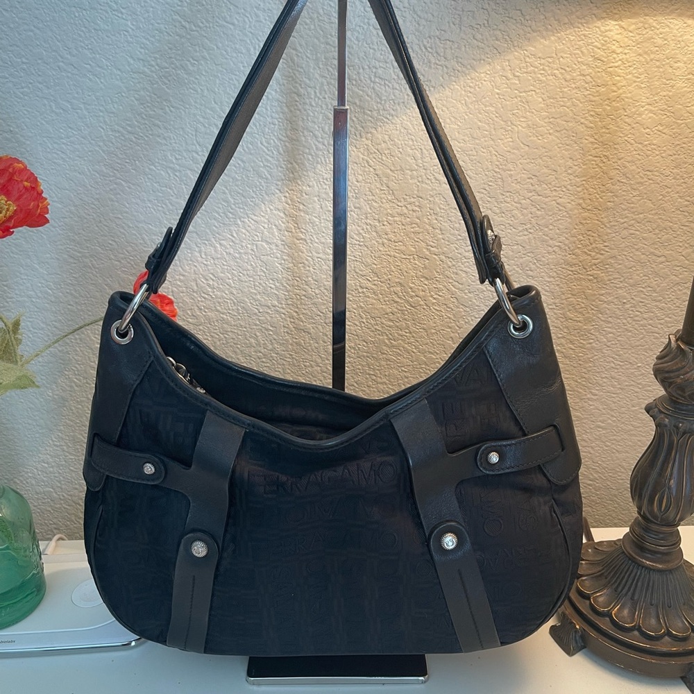 Salvatore Ferragamo Black Shoulder Bag